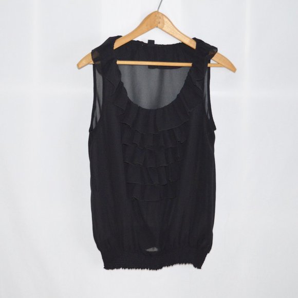 🛍️ $10 Axis Black Sheer Sleeveless Blouse - Picture 1 of 4